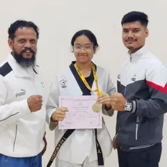 Celebrating our student Deethya Srikanth S, who bagged a Gold Medal in the U17 Girls category at the CISCE Regional Taekwondo Championship and qualified for the Nationals.