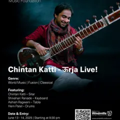 A flyer for my band 'Urja's' live performance in Bengaluru. These posters provide all the details for audiences wanting to attend our shows.