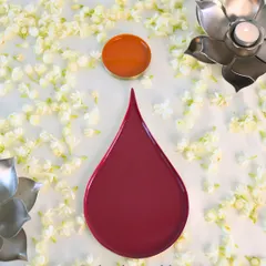 The Bindu, a sacred dot representing beginnings and unity, is the inspiration for this piece. This top-down shot highlights the pure, symbolic form of the plate, designed to hold your festive mithai with grace.