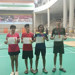 We are immensely proud of our players' achievements. Here, our students display the medals and certificates they earned at the Primeshift Badminton tournament, a testament to their hard work and the effectiveness of our competitive training programs.