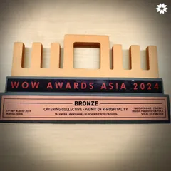 The Bronze WOW Award Asia 2024 for "F&B Experience - Concept, Design, Presentation for a Social Celebration" for our work at Taj Khema Lawns, Agra. This recognizes our ability to execute complex concepts flawlessly.