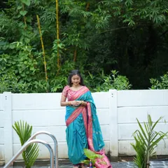 My ready-to-wear Nauvari sarees are perfect for outdoor shoots. They are comfortable and look stunning against any backdrop.
