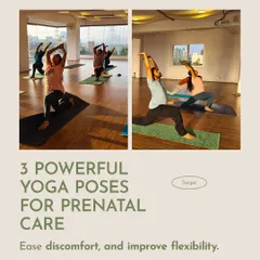 These images show a prenatal class in session, focusing on powerful yet gentle yoga poses. My goal is to help ease discomfort and improve flexibility for expecting mothers in a supportive community.