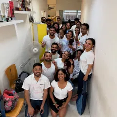 The whole crew packed in for a group photo after our Friendship Day Salsa Roast. The smiles say it all. These are the kinds of friends you make on the dance floor.
