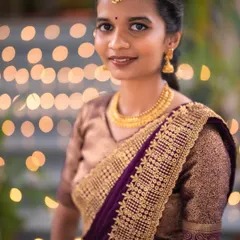 A lovely close up portrait. You can see the clean, fresh makeup that gives her a natural glow, perfect for a daytime wedding ceremony.