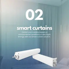 This is the technology that powers your smart curtains. I install these quiet, reliable motors that can be controlled based on environmental conditions or simple day and night timings.