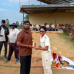 A proud moment as our U-15 player receives the Player of the Match award for his semi-final performance in the Eventistic Ventures Cup.