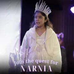 From a simple idea to a full stage production, we take children on a complete creative journey. Here, a young actor embodies the White Witch in our adaptation of "The Chronicles of Narnia," a testament to the ambitious productions our 7-15 year olds create.