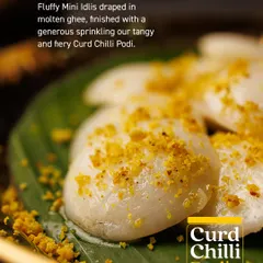 Look at these fluffy mini idlis, generously drizzled with molten ghee and sprinkled with my tangy and fiery Curd Chilli Podi. This is how I love to enjoy them, a simple dish transformed into a flavourful experience.
