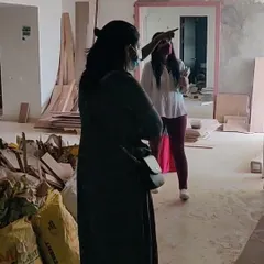 Communication and on-site supervision are key to a successful project. Here, you can see me with my team and clients in the middle of a construction site, discussing plans and making decisions. This collaborative approach ensures that the vision is being translated correctly every step of the way.