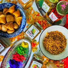 A festive spread for Holi, featuring our colourful and flavourful products. Our pickles and powders, like the Punjabi Aam Ka Achaar, are the perfect accompaniment to any celebration, adding a touch of homemade goodness.