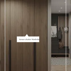 A look at various wardrobe shutter finishes I offer. From the warmth of veneer and the sleekness of acrylic laminate to the texture of PU finish, each option is designed to transform your storage into a statement piece.