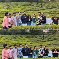 Posing for photos in the perfectly manicured tea gardens of Ooty. The rolling green hills are a sight to behold.