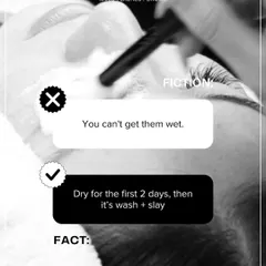 Fiction: You can't get them wet. Fact: You should keep them dry for the first 48 hours to let the adhesive cure, but after that, it's wash and slay!