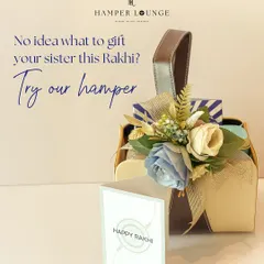For the sister who loves a touch of elegance, this miniature hamper is a perfect choice. It's a pocket-sized wonder packed with chocolate truffles, almond jars, and scented tealights in a beautiful faux leather bag.