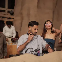 A candid shot from my set at Bastian Mumbai. My focus is always on the music and reading the room.