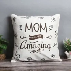 Let your mom know she's amazing with this beautifully designed cushion. It features lovely typography and floral doodles, making it a stylish and comfortable gift for Mother's Day.