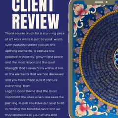 Beyond grateful to have received feedback like this. This client review for my Navkar Mantra artwork highlights how it captured the essence of positivity, growth, and peace they were looking for.