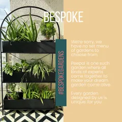 We don't have a set menu of gardens; every garden we design is unique to you. This custom plant rack is an example of our bespoke solutions that turn your dream garden into a reality.
