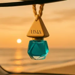 I believe in carrying beautiful scents everywhere, not just at home. My car fresheners, like this one with an ocean-inspired fragrance, are designed to turn every drive into a calming escape, set against the backdrop of a beautiful sunset.