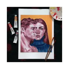 This was my first commissioned portrait painting, titled "You and I." It was a special piece to work on, and it represents the kind of personal, meaningful art I can create for you.