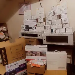 This is the equipment for a large scale installation, including network racks, monitors, DVRs, and dozens of cameras. I can handle complex projects.