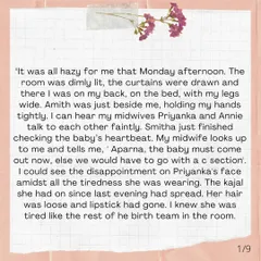 It was a Monday afternoon. The room was dimly lit, and I was on the bed, holding my husband's hand, when my midwife told me the baby must come out now, or we'd have to consider a C-section.