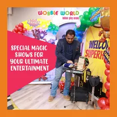 A magician captivates the audience during one of our special magic shows. It's a fantastic way to add some wonder and excitement to your event.