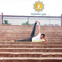 Anantasana, or Sleeping Vishnu Pose, stretches the hamstrings and sides of the torso while challenging your balance. It is named after the serpent on which Lord Vishnu rests, reminding us to find relaxation even in effort.