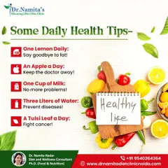 Here are some simple daily health tips to incorporate into your routine. An apple a day, staying hydrated, and a daily lemon can make a big difference.