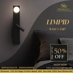 The Limpid Wall Lamp is a functional and stylish choice for a bedside. It features a main ambient light and a separate, adjustable reading light, giving you two types of light in one fixture.