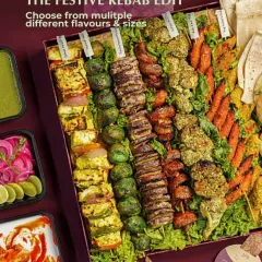 My Festive Kebab Edit is a celebration in a box, perfect for your lively house parties. It features a vibrant assortment of succulent kebabs, including paneer tikka and other vegetarian options, all grilled to perfection and ready to be shared.