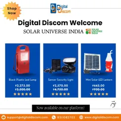 Discover a variety of portable solar lighting, including this black plastic LED lamp, a sensor security light, and a mini solar LED lantern.