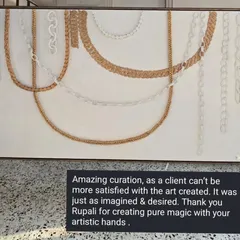 A finished commission piece featuring 3D sculpted chains, along with a wonderful testimonial from the client. Seeing my art bring joy to someone's workplace is the most rewarding feeling.
