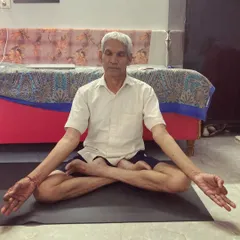 "अथ योगानुशासनम्" (Atha Yoganusasanam) means "Now, the instruction of yoga begins." This photo of my father in Padmasana (Lotus Pose) embodies this principle. The practice of this ancient lifestyle can begin at any age.