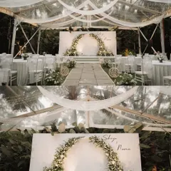A duplicate of 171, showing the breathtaking all-white reception decor.