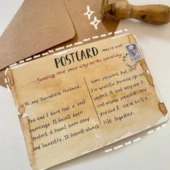 A postcard for an incredible husband. It's such a privilege to write out these real, honest words about love and life. A postcard is a perfect way to send a short, heartfelt message that they can keep forever.