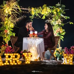 Let's plan the perfect surprise. I help set up magical proposal moments, complete with fairy lights, floral arrangements, and "Marry Me" signs, ensuring the moment you say 'yes' is captured beautifully for you to remember forever.