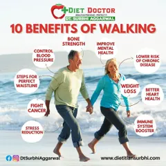 Walking is one of the most accessible and effective forms of exercise. This visual highlights its 10 key benefits, including weight loss, better heart health, stress reduction, and a boosted immune system.