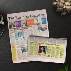 A look at the full spread of the Business Guardian feature on our firm's approach to sustainable urban design. This media coverage highlights our thought leadership on topics like net-positive energy and weaving technology with local identity.