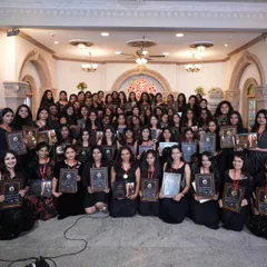 The proudest moment for any student is graduation day. Here, my students are holding their internationally recognized G20 ISO 9001:2015 certificates, ready to start their careers as professional makeup artists.