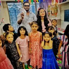 There is nothing like the look of wonder on a child's face. This was a fantastic birthday party where I performed close-up card magic for a group of curious and excited kids, making the celebration extra special.