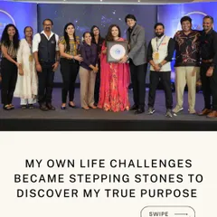 My own life challenges became the stepping stones to discovering my true purpose. This photo captures a moment of recognition on my journey, reminding me that our struggles can lead to our greatest strengths.