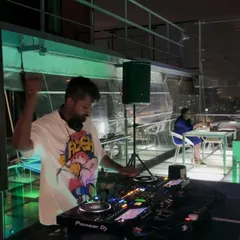 My monthly ritual at Skyye in UB City. Spinning for the Sunday sundowner on the 16th floor is always a highlight.
