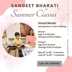 In our vocal music workshops, we introduce children to the fundamentals of Indian classical music. Here, students are gathered around a harmonium for a session on swaras and taal, learning to find their voice in a supportive and engaging environment.