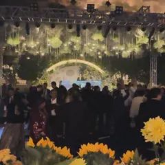 Performing against the historic backdrop of a fort, I blend modern beats with a timeless setting. I handle all the technical logistics for destination weddings to create magical experiences like this.