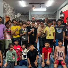 The proud team with our medal winners from the Delhi state championship. Teamwork makes the dream work.
