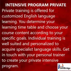 For those who need a more customized approach, I offer private intensive training. You can determine your own schedule and course content based on your specific goals, making it ideal for acquiring specialist language skills.