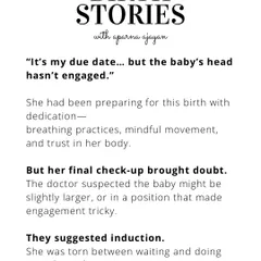 This story starts with doubt. At her due date, the baby hadn't engaged, and induction was suggested. This is a common fear, but it's not the end of the story.