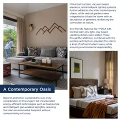 A feature on our 'Villa Tranquility' project, highlighting our focus on sustainability and contemporary design. We incorporated energy-efficient technologies and eco-friendly materials to create a home that is both luxurious and environmentally responsible.